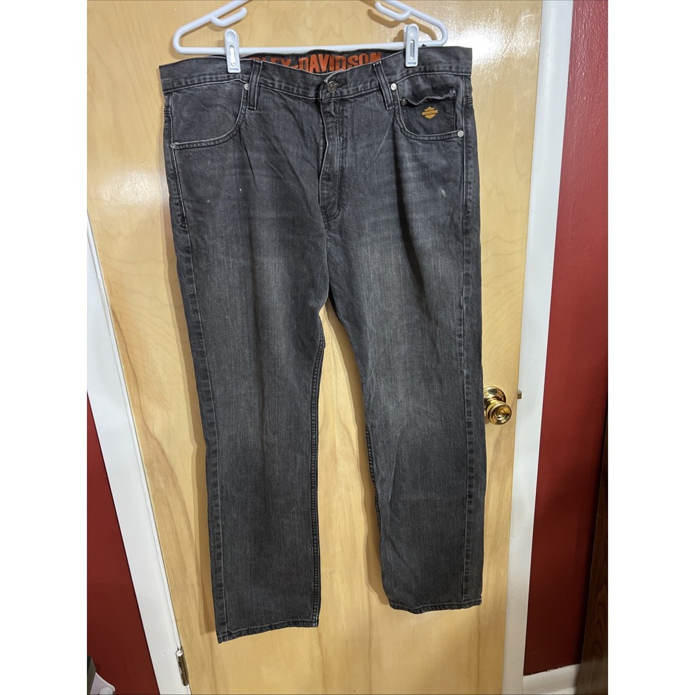 Men's Faded Black Harley Davidson 36x32 Jeans